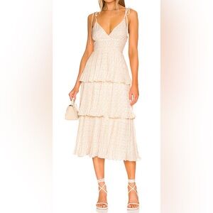 Line & Dot Mimi Floral Print Dress in Orange & Yellow Print